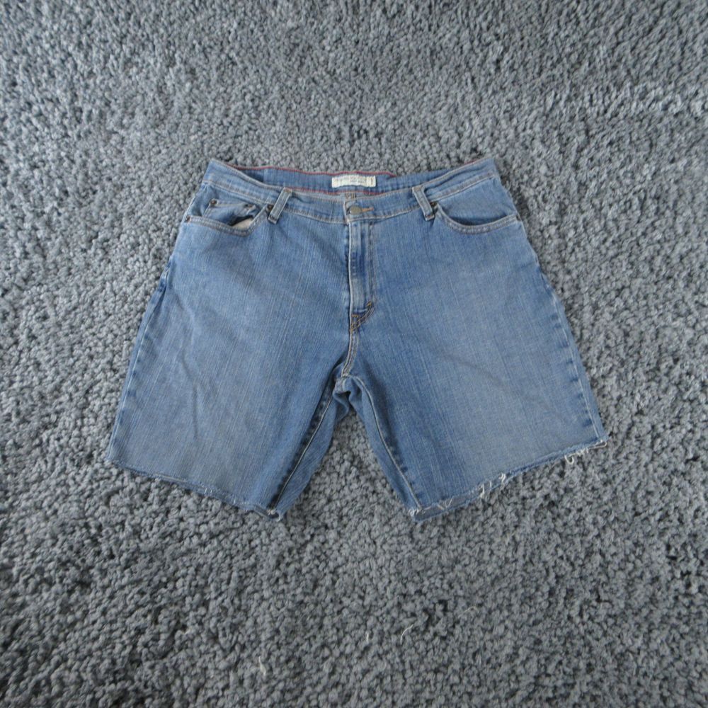 Levi's 550 Shorts Womens Blue Denim Relaxed Bootcut Cutoffs 33x7*